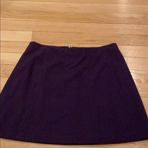 purple plaid skirt